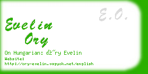 evelin ory business card